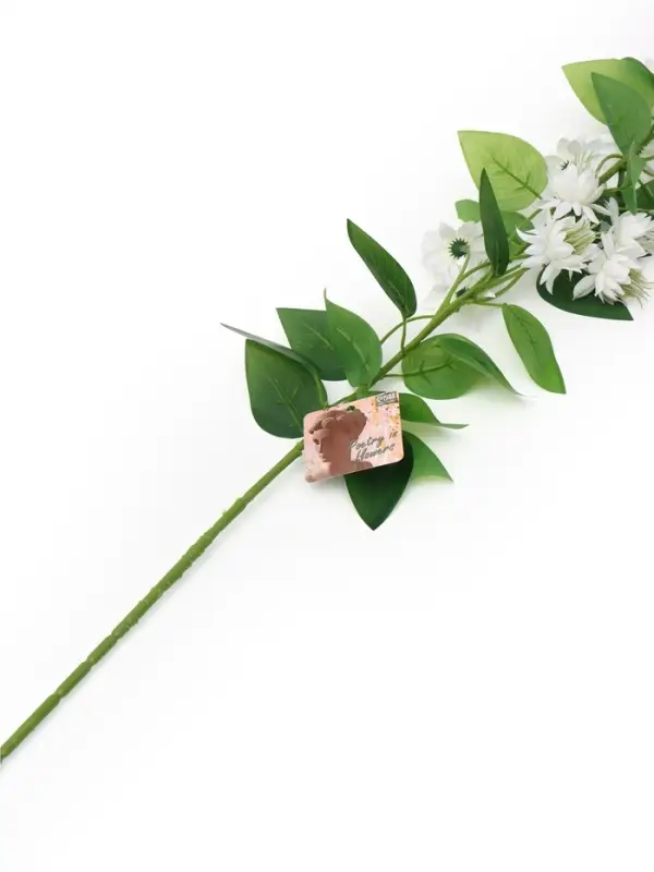 Цветы искусственные "Клематис Эллен" d-5 см 96 см, белый