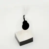 Пакет с жёстким дном, чёрный, 10 х 10 х 32 см