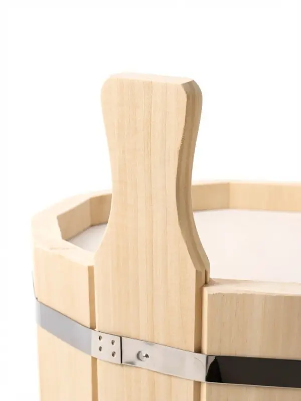 Ведро-запарник для бани и сауны, 10 л, деревянное, пластмассовая вставка