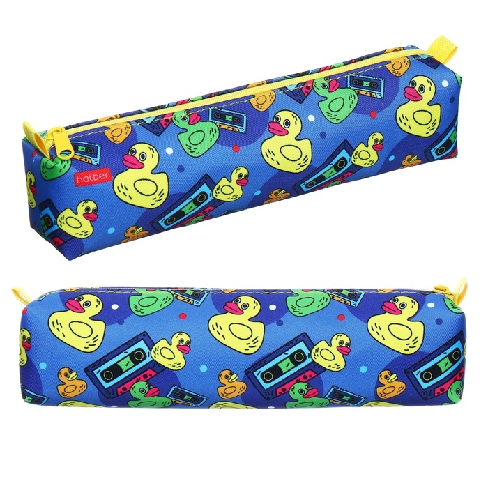 Пенал мягкий,1 отделение, квадро, 45 х 210 мм, Hatber Пенал мягкий,1 отделение, квадро, 45 х 210 мм, Hatber "Утки" синий/жёлтый NPk_62155
