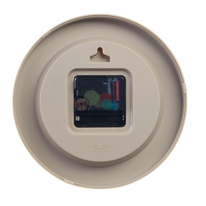 Часы настенные интерьерные "Классика", бесшумные, d-19,5см, корпус бежевый