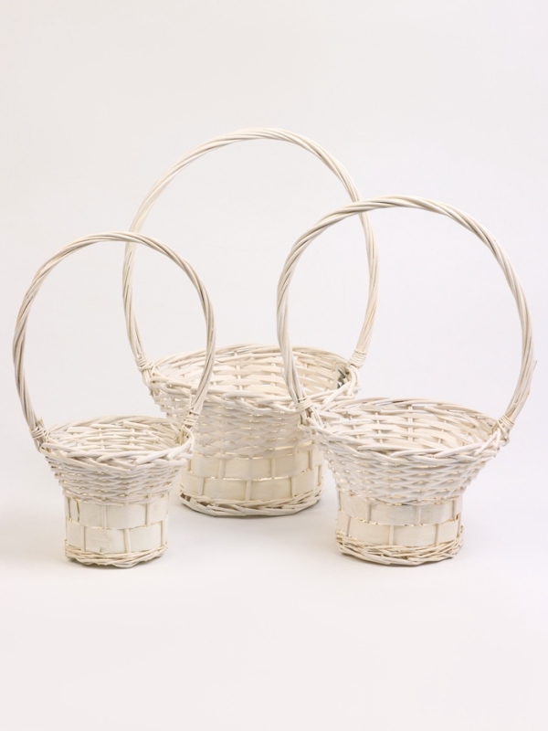 Набор 3 шт корзин плетеных 28х28х16, 22х22х15, 19х19х14 см, плетеная ручка h=_ см, серый Набор 3 шт корзин плетеных 28х28х16, 22х22х15, 19х19х14 см, плетеная ручка h=_ см, серый