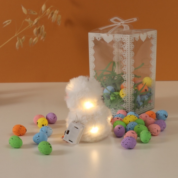 Набор подарочный  Набор подарочный "Цыплёнок белый" яички 50 гр, роса 7х7х12 см