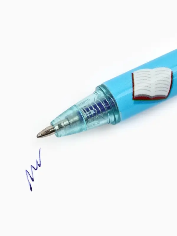 Ручка пластик пиши-стирай автоматическая &laquo;Учусь на 5+&raquo;, синяя паста 0.7 мм