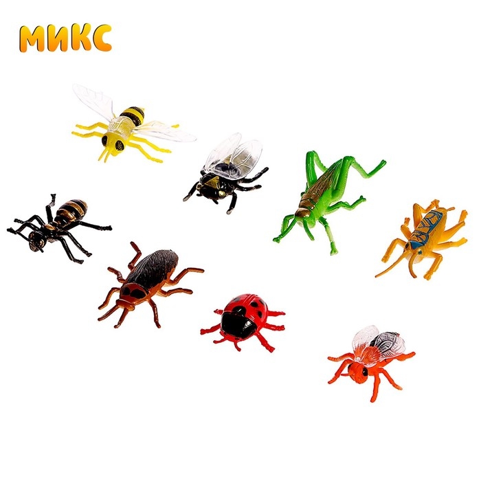 Набор животных «Насекомые», 8 фигурок, МИКС