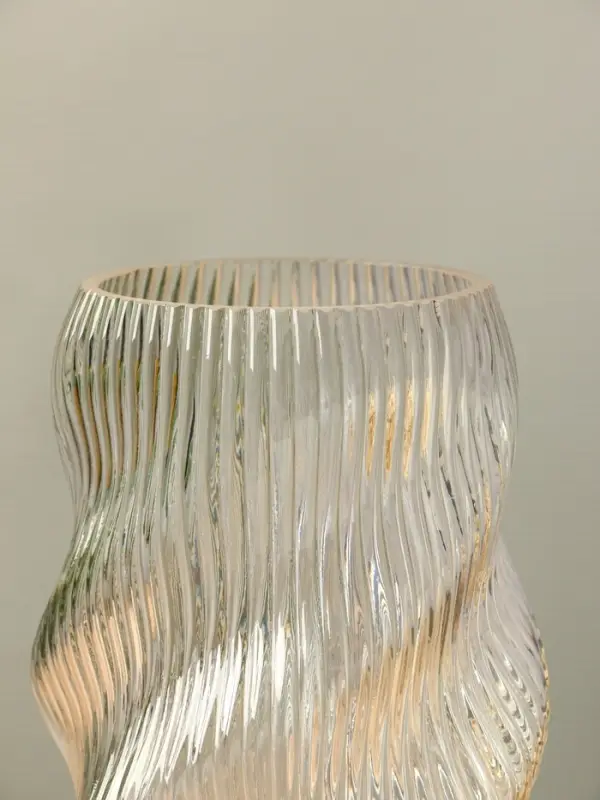 Ваза стекло настольная  Ваза стекло настольная "Венди" 24,5х13х11 см, прозрачный