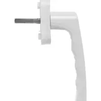 Ручка для окон ПВХ ТУНДРА, пластиковая, 32 мм, цвет белый, набор 2 шт