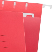 Папка подвесная Attache Foolscap, картон красный, до 200л., 5шт/уп