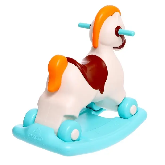 Каталка-качалка &laquo;Пони&raquo;, сафари, бирюзовая