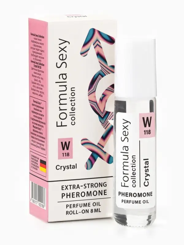 Парфюмерное масло женское с феромонами Formula Sexy Collection Crystal W118, 8 мл (по мотивам Bright Crystal (Versace)