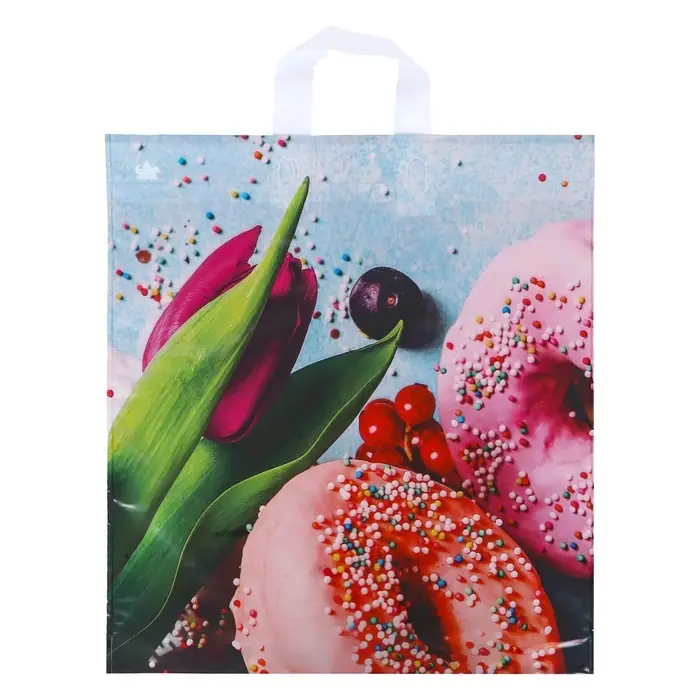 Пакет &laquo;Яркий натюрморт&raquo;, полиэтиленовый с петлевой ручкой, 44&times;40 см, 70 мкм