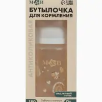 Бутылочка для кормления, широкое горло &Oslash;50 мм, +0мес., 180 мл, M&B