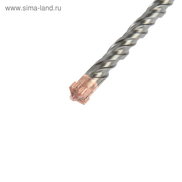 Бур по бетону ТУНДРА, крестовый наконечник, двойная спираль, SDS-plus, 12 х 160 мм Бур по бетону ТУНДРА, крестовый наконечник, двойная спираль, SDS-plus, 12 х 160 мм