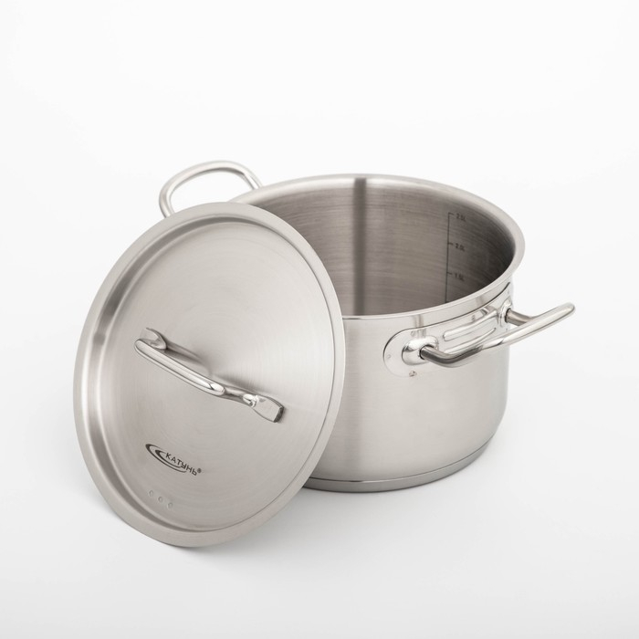 Кастрюля «Общепит», 3 л, d=18 см, h=12 см, капсульное дно, индукция Кастрюля «Общепит», 3 л, d=18 см, h=12 см, капсульное дно, индукция