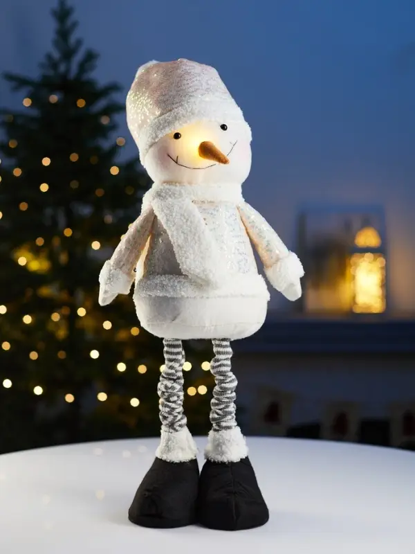 Фигура текстиль «Снеговик» 55-84 см, телеск-е ножки, 1LED, LR1130х3 (в компл.), Т/БЕЛЫЙ Фигура текстиль «Снеговик» 55-84 см, телеск-е ножки, 1LED, LR1130х3 (в компл.), Т/БЕЛЫЙ