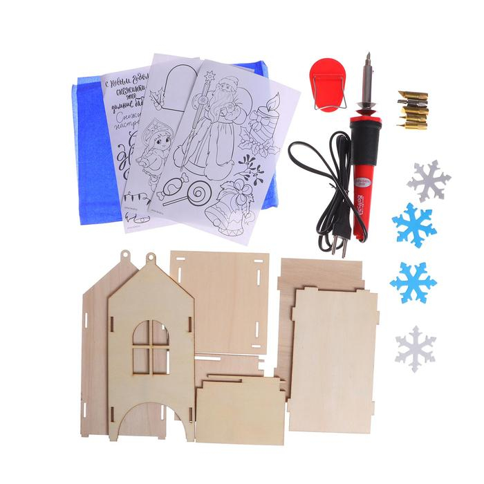 Новогодний набор для выжигания и росписи по дереву «Новый год! Чайный домик» Новогодний набор для выжигания и росписи по дереву «Новый год! Чайный домик»