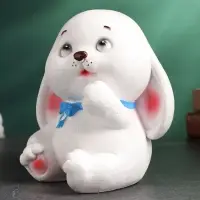 Копилка для денег &laquo;Зайка&raquo;, гипс, белая