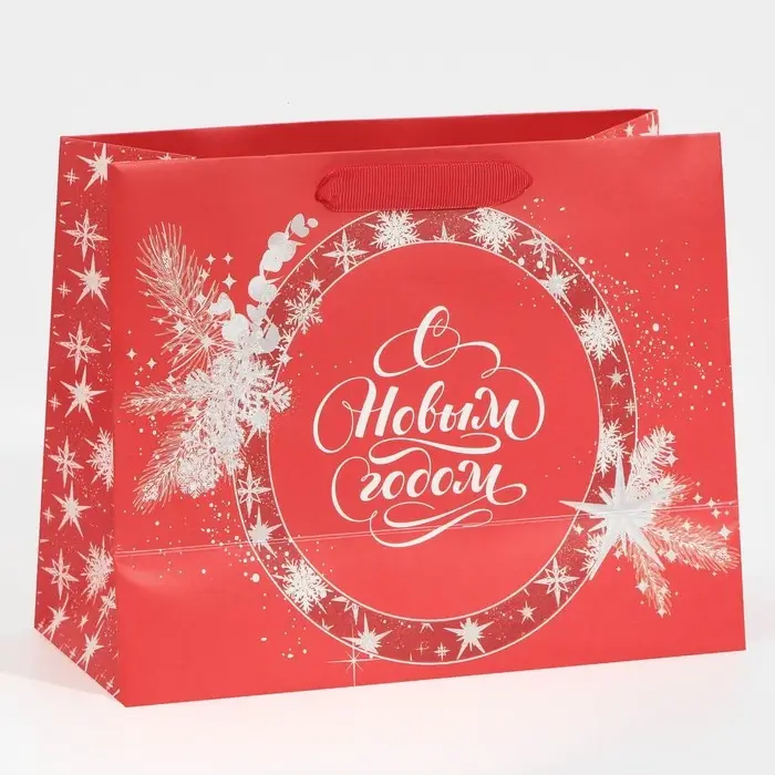 Пакет подарочный новогодний ламинированный «Новогоднее вдохновение», MS 18 х 23 х 10 см