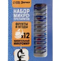 ЭВРИКИ Набор для опытов "Набор микропрепаратов", фрукты и ягоды