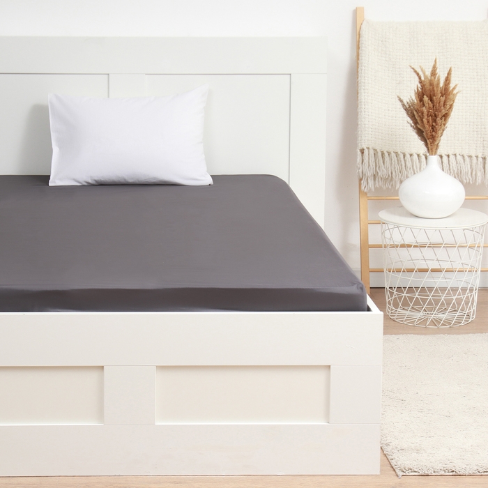 Простыня на резинке LoveLife Forged iron 160*200+25 см, сатин, 125г/м² Простыня на резинке LoveLife Forged iron 160*200+25 см, сатин, 125г/м²