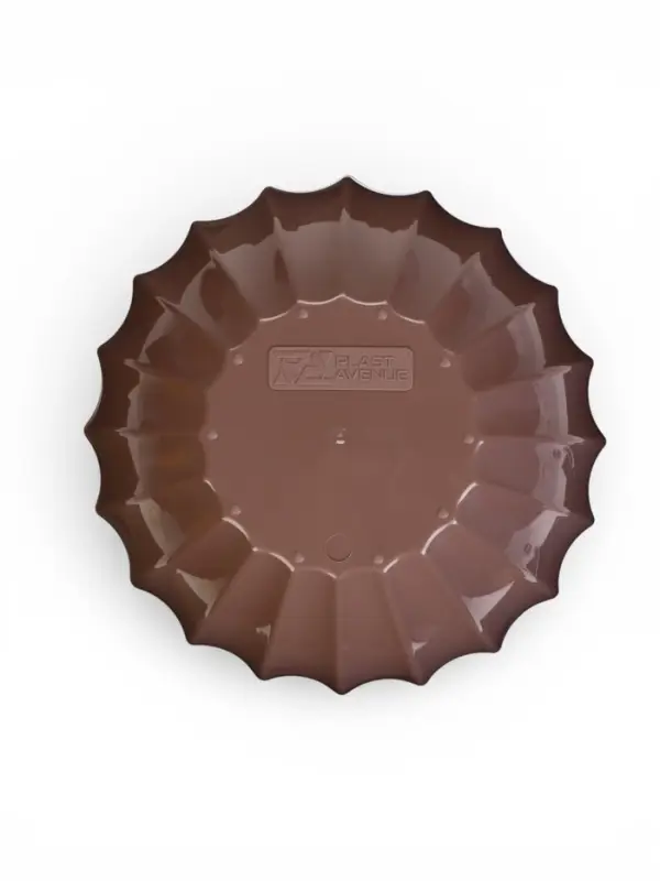 Кашпо для цветов с автополивом &laquo;Ракушка&raquo;, 2.4 л, d=22 см, h=10.5 см, цвет мокко