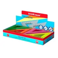 Угольник пластиковый ErichKrause. Neon Solid, 9 см, 45&deg;, МИКС