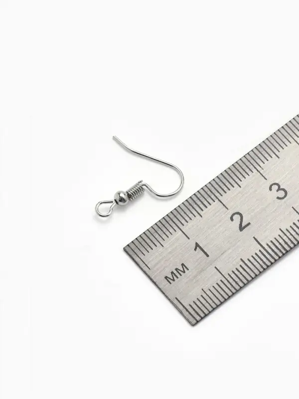 Швензы для сережек-крючки с бусиной (набор 5 пар), серые Швензы для сережек-крючки с бусиной (набор 5 пар), серые