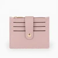 Картхолдер с монетницей на молнии, цвет розовый