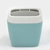 Подставка для зубных щёток Martika &laquo;Эллиса&raquo;, 10.4&times;10.4&times;9.9 см, пластик, бирюзовая