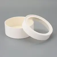 Набор подарочных коробок 3 в 1 круглые с окном, завальцованные, белые, 20&times;18&times;15 см