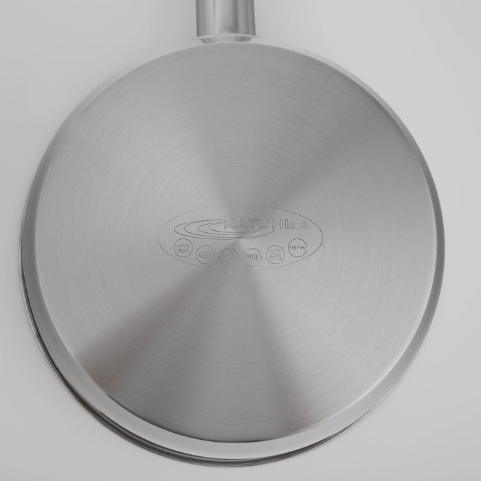 Сковорода «Общепит», d=20 см, h=6 см, корпус 0,6 мм, дно ТРС 3,5 мм, антипригарное покрытие, индукция