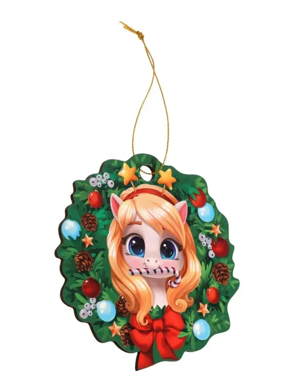 Подвеска новогодняя деревянная Подвеска новогодняя деревянная "Лошадка "