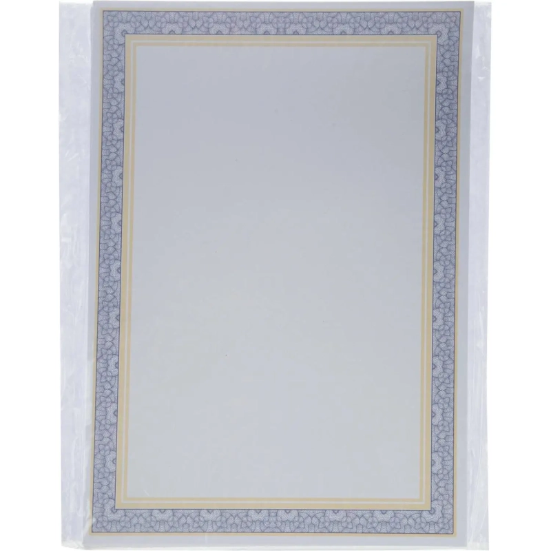 Сертификат-бумага А4 Attache двойная рамка сине-оранжевая ID8, 25шт/уп