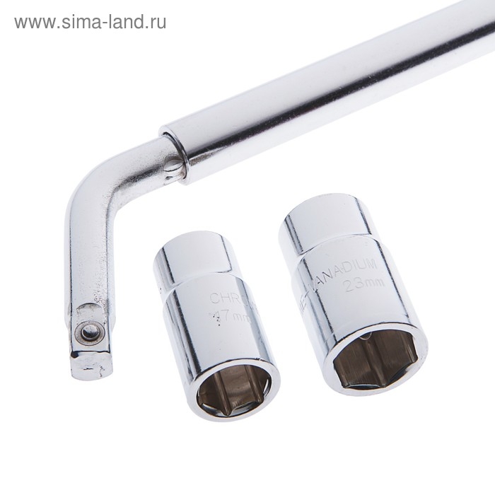 Ключ баллонный Г-образный телескопический ТУНДРА, квадрат 1/2 Ключ баллонный Г-образный телескопический ТУНДРА, квадрат 1/2", головки 17/19/21/23 мм