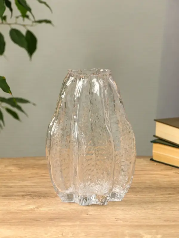 Ваза стекло настольная  Ваза стекло настольная "Кэли" 21х12х6 см, прозрачный