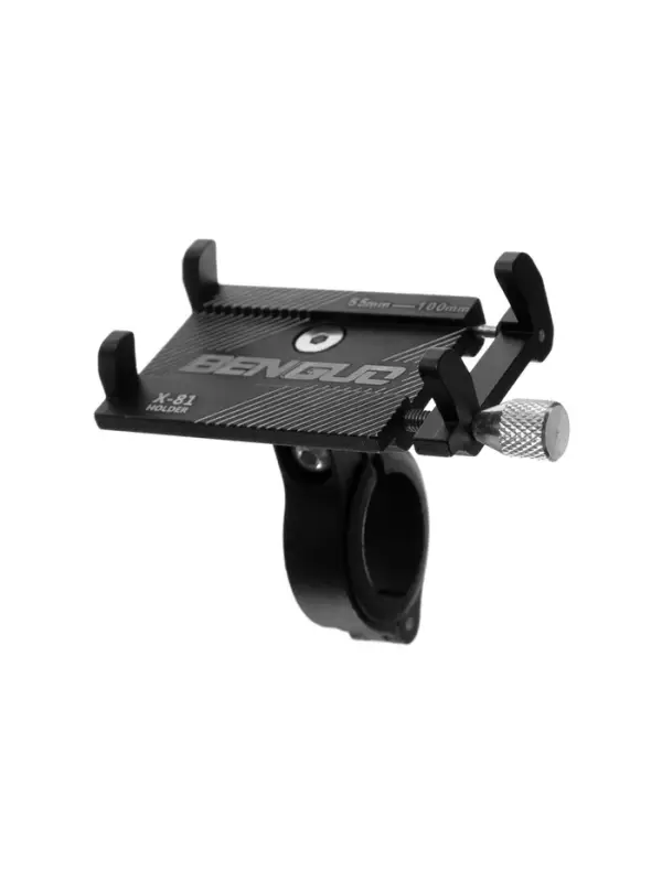 Держатель для телефона на велосипед, алюминиевый, до 185&times;100 мм, чёрный