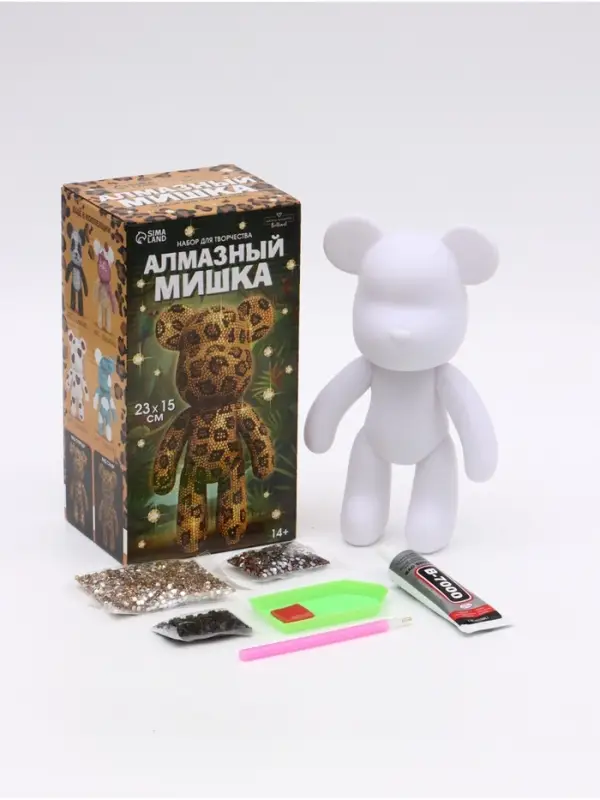 Алмазная мозаика на фигурке &laquo;Леопардовый мишка&raquo;