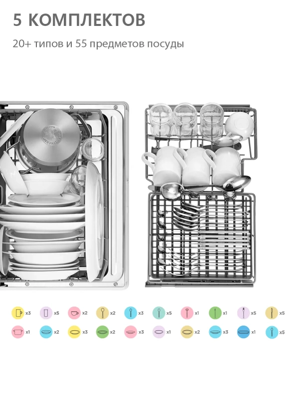 Компактная посудомоечная машина CDWC555Wi, Wi-Fi Компактная посудомоечная машина CDWC555Wi, Wi-Fi