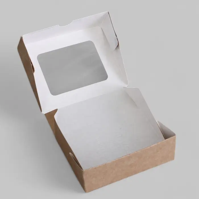 Коробка складная, крафт, 10×8×3.5 см, 0.24 л
