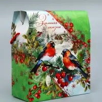 Коробка подарочная новогодняя «Зимняя сказка» 21.5×25.6×11 см