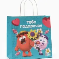 Пакет подарочный &laquo;Смешарики&raquo;, 22&times;22&times;11 см