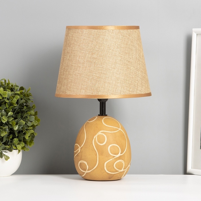 Лампа настольная Лампа настольная "Притча" 1х40Вт Е14 коричневый 20х20х32см