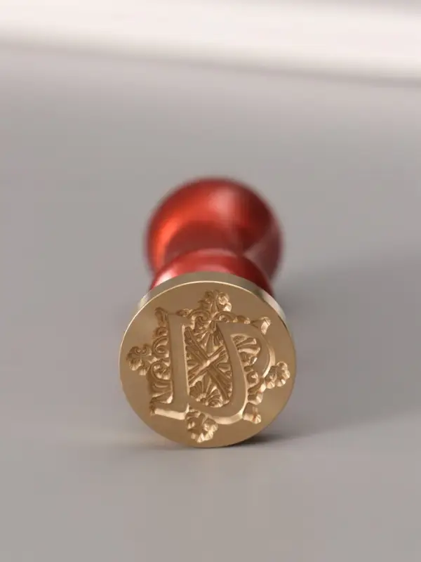 Печать для сургуча с пластиковой ручкой &laquo;Буква U на вензеле&raquo;, 2.5&times;2.5&times;6.3 см