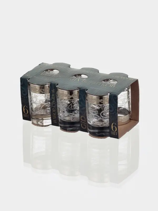 Набор стопок &laquo;Флора&raquo;, 50 мл, с гравировкой и напылением, 6 шт.