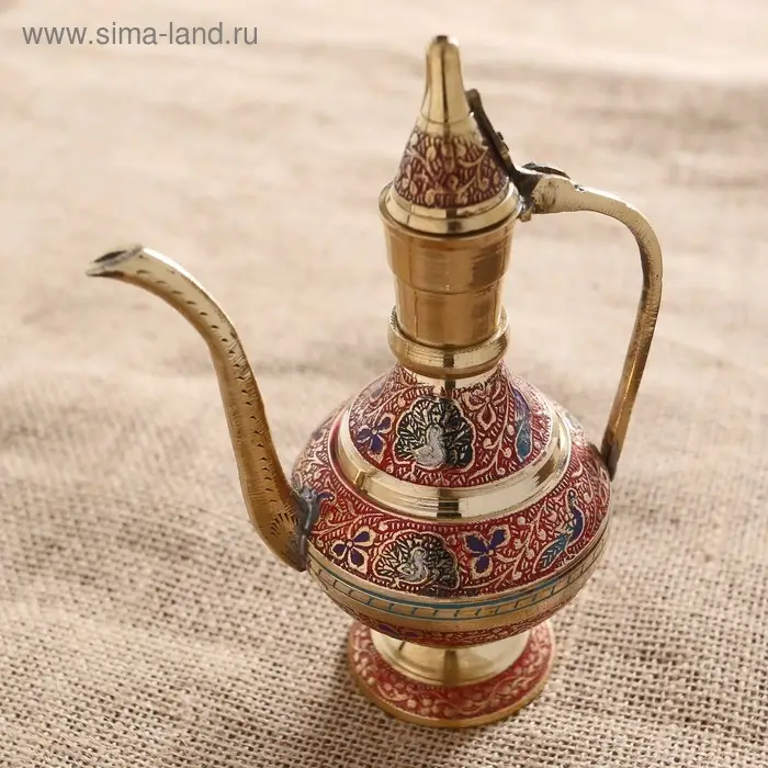 Чайник Чайник "Узоры" латунь 13х7,5х16 см