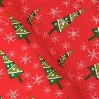 Бумага упаковочная тишью "Зимний лес", красная, 50 х 66 см Бумага упаковочная тишью "Зимний лес", красная, 50 х 66 см