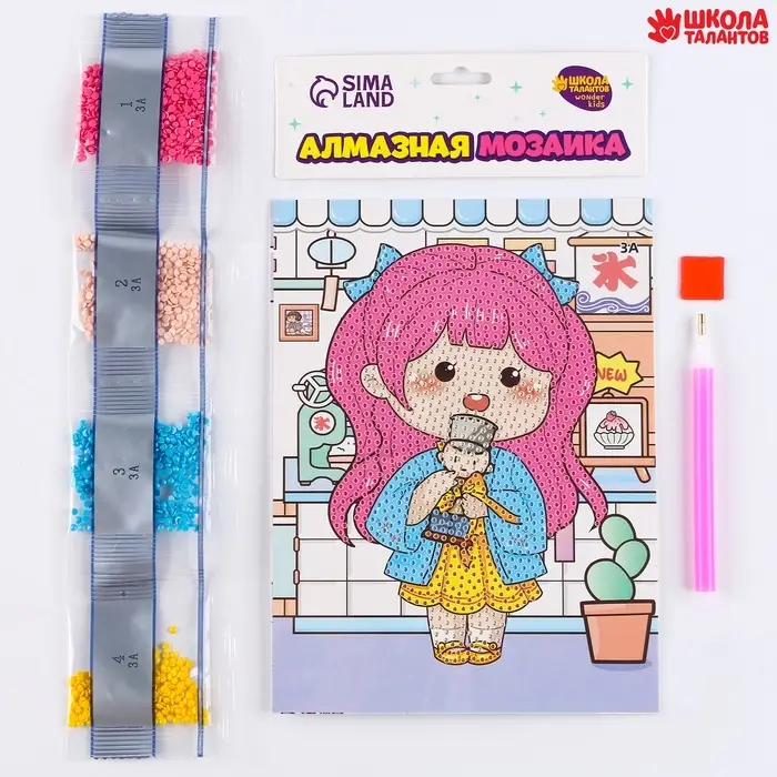 Алмазная вышивка &laquo;Ичиго&raquo;, 13.7&times;18.3 см, картон, с частичным заполнением
