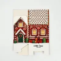 Коробка-домик, подарочная, самосборная, набор 10 шт. &laquo;Пряничный&raquo;,7&times;6.2&times;5 см