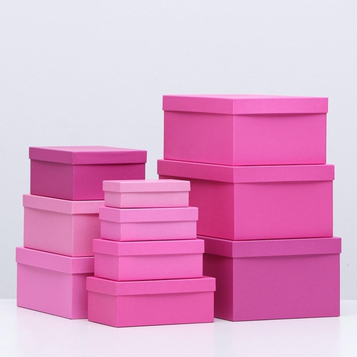 Набор коробок 10 в 1 Набор коробок 10 в 1 "Пантон 230", 30,5 х 20 х 13 - 12 х 6,5 х 4 см