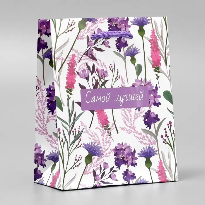 Пакет подарочный ламинированный, упаковка, «Самой лучшей», S 12 х 15 х 5.5 см
